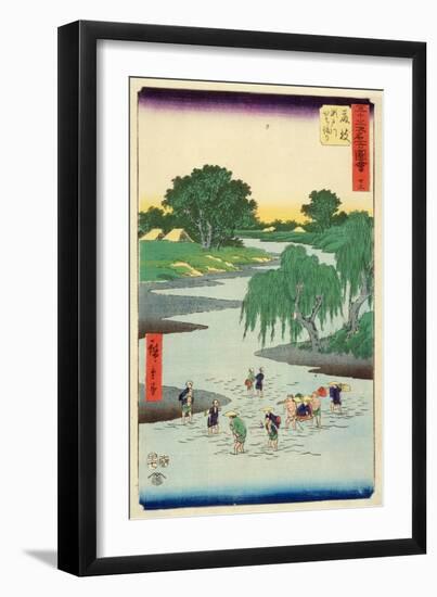 Fifty-Three Stations of the Tokaido: 23rd Station, Fujieda-Ando Hiroshige-Framed Giclee Print