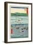 Fifty-Three Stations of the Tokaido: 24th Station, Shimada-Ando Hiroshige-Framed Giclee Print