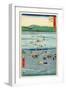 Fifty-Three Stations of the Tokaido: 24th Station, Shimada-Ando Hiroshige-Framed Giclee Print