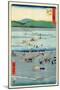 Fifty-Three Stations of the Tokaido: 24th Station, Shimada-Ando Hiroshige-Mounted Giclee Print