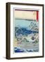 Fifty-Three Stations of the Tokaido: 30th Station, Hamamatsu-Ando Hiroshige-Framed Giclee Print