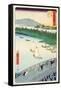 Fifty-Three Stations of the Tokaido:35th Station, Yoshida-Ando Hiroshige-Framed Stretched Canvas