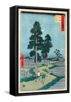 Fifty-Three Stations of the Tokaido: 37th Station, Akasaka-Ando Hiroshige-Framed Stretched Canvas