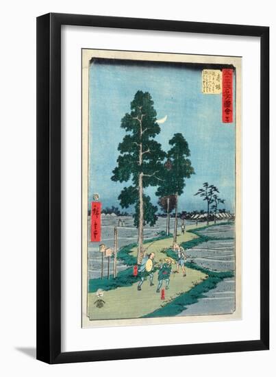 Fifty-Three Stations of the Tokaido: 37th Station, Akasaka-Ando Hiroshige-Framed Giclee Print