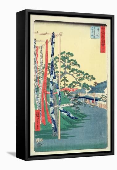Fifty-Three Stations of the Tokaido: 41th Station, Narumi-Ando Hiroshige-Framed Stretched Canvas
