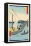 Fifty-Three Stations of the Tokaido: 43th Station, Kuwana-Ando Hiroshige-Framed Stretched Canvas