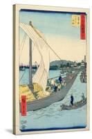 Fifty-Three Stations of the Tokaido: 43th Station, Kuwana-Ando Hiroshige-Stretched Canvas