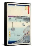 Fifty-Three Stations of the Tokaido: 4th Station, Kanagawa-Ando Hiroshige-Framed Stretched Canvas