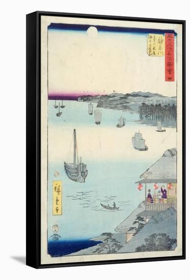 Fifty-Three Stations of the Tokaido: 4th Station, Kanagawa-Ando Hiroshige-Framed Stretched Canvas