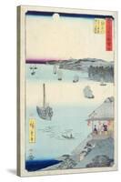 Fifty-Three Stations of the Tokaido: 4th Station, Kanagawa-Ando Hiroshige-Stretched Canvas