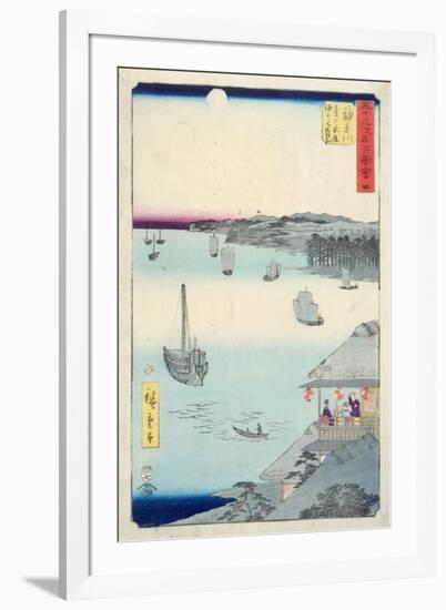 Fifty-Three Stations of the Tokaido: 4th Station, Kanagawa-Ando Hiroshige-Framed Giclee Print