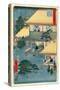 Fifty-Three Stations of the Tokaido: 52th Station, Ishibe-Ando Hiroshige-Stretched Canvas