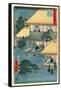 Fifty-Three Stations of the Tokaido: 52th Station, Ishibe-Ando Hiroshige-Framed Stretched Canvas