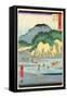 Fifty-Three Stations of the Tokaido-Ando Hiroshige-Framed Stretched Canvas