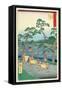 Fifty-Three Stations of the Tokaido-Ando Hiroshige-Framed Stretched Canvas