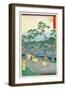 Fifty-Three Stations of the Tokaido-Ando Hiroshige-Framed Giclee Print