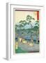 Fifty-Three Stations of the Tokaido-Ando Hiroshige-Framed Giclee Print