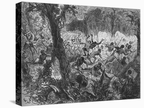 'Fight at Abracrampa', 1880-Joseph Swain-Stretched Canvas