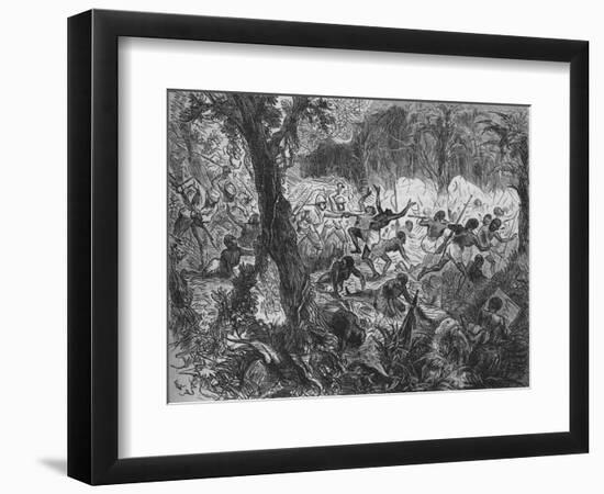 'Fight at Abracrampa', 1880-Joseph Swain-Framed Giclee Print