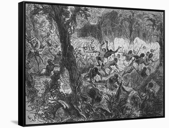 'Fight at Abracrampa', 1880-Joseph Swain-Framed Stretched Canvas