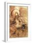 Fight Between a Dragon and a Lion, a Detail-Leonardo da Vinci-Framed Giclee Print