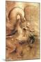 Fight Between a Dragon and a Lion, a Detail-Leonardo da Vinci-Mounted Giclee Print