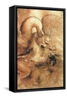 Fight Between a Dragon and a Lion, a Detail-Leonardo da Vinci-Framed Stretched Canvas