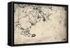 'Fight Between a Horseman and a Griffin', c1480 (1945)-Leonardo Da Vinci-Framed Stretched Canvas