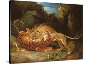 Fight Between a Lion and a Tiger, 1797-James Ward-Stretched Canvas