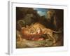 Fight Between a Lion and a Tiger, 1797-James Ward-Framed Giclee Print