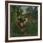Fight between a Tiger and a Buffalo, 1908, by Henri Rousseau, 1844-1910, French painting,-Henri Rousseau-Framed Art Print