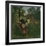 Fight between a Tiger and a Buffalo, 1908, by Henri Rousseau, 1844-1910, French painting,-Henri Rousseau-Framed Art Print