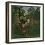Fight between a Tiger and a Buffalo, 1908, by Henri Rousseau, 1844-1910, French painting,-Henri Rousseau-Framed Art Print