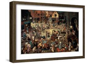 Fight Between Carnival and Lent, 1559-Pieter Bruegel the Elder-Framed Giclee Print