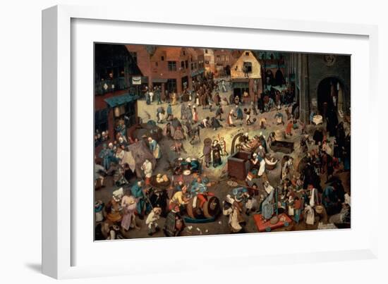 Fight Between Carnival and Lent, 1559-Pieter Bruegel the Elder-Framed Giclee Print