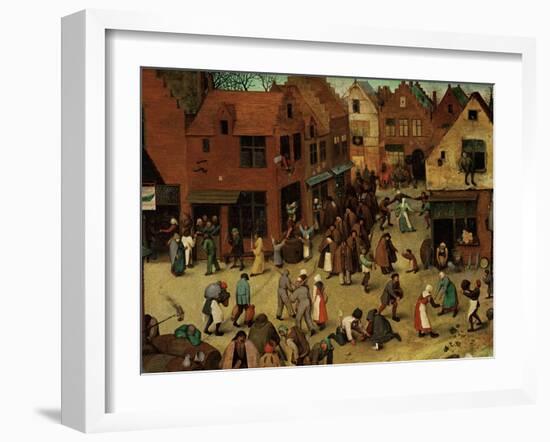 Fight Between Carnival and Lent, Detail, 1559-Pieter Bruegel the Elder-Framed Giclee Print