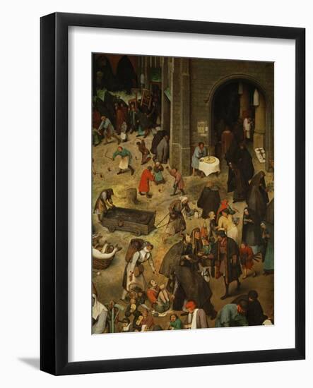 Fight Between Carnival and Lent, Detail-Pieter Bruegel the Elder-Framed Giclee Print