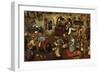 Fight Between Carnival and Lent, Detail-Pieter Bruegel the Elder-Framed Giclee Print