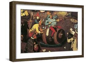 Fight Between Carnival and Lent-Pieter Brueghel the Younger-Framed Giclee Print