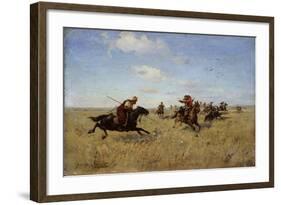 Fight Between Dnieper Cossacks and Tatars, 1892-Sergei Ivanovich Vasilkovsky-Framed Giclee Print