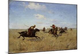 Fight Between Dnieper Cossacks and Tatars, 1892-Sergei Ivanovich Vasilkovsky-Mounted Giclee Print