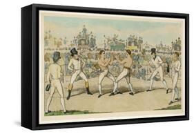 Fight Between Jack Randall and Martin the Baker-W.e. Downing-Framed Stretched Canvas
