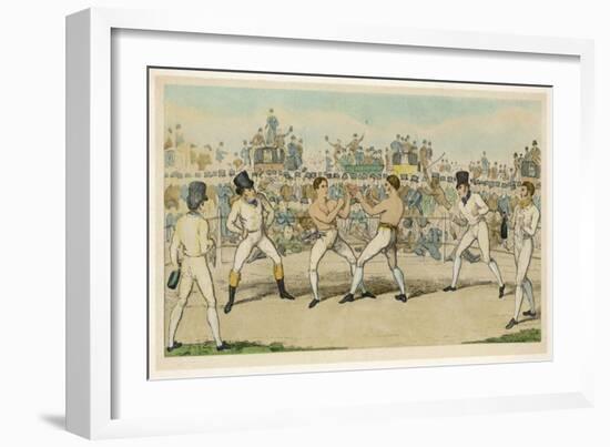 Fight Between Jack Randall and Martin the Baker-W.e. Downing-Framed Art Print