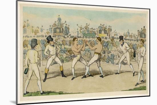 Fight Between Jack Randall and Martin the Baker-W.e. Downing-Mounted Art Print