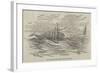 Fight Between Sea-Serpent and Sperm Whale-null-Framed Giclee Print