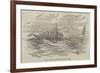 Fight Between Sea-Serpent and Sperm Whale-null-Framed Giclee Print