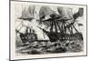 Fight Between the Chesapeake and the Shannon, Off Boston, During the War of 1812, USA, 1870S-null-Mounted Giclee Print