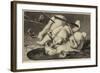 Fight Between Two Polar Bears-null-Framed Giclee Print