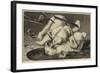 Fight Between Two Polar Bears-null-Framed Giclee Print