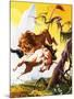 Fight Between Unicorn and Lion-Severino Baraldi-Mounted Giclee Print